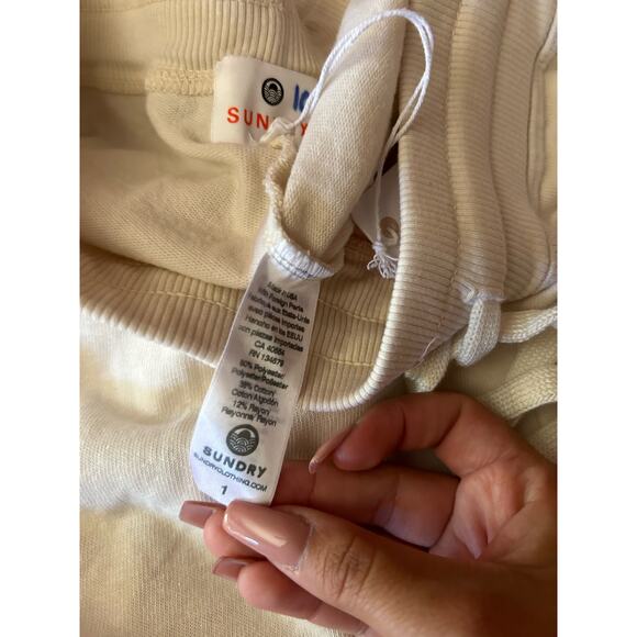 NWT Sundry Beige Sweats Size 1 - Picture 4 of 6